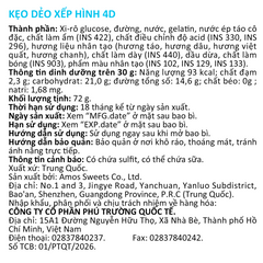4D - Kẹo dẻo hình robot - 72g